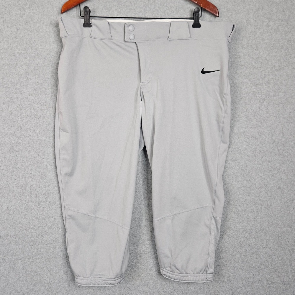 Nike Womens Size XL‎ Gray Dri-FIT High Softball Pants AV6718-052 New
